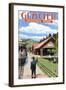 Belton Train Depot - West Glacier, Montana-Lantern Press-Framed Art Print