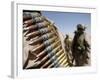 Belts of 50-Caliber Ammunition Hung from the Shoulders of Marines-Stocktrek Images-Framed Photographic Print