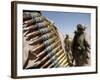 Belts of 50-Caliber Ammunition Hung from the Shoulders of Marines-Stocktrek Images-Framed Photographic Print