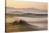 Belvedere Farm at Sunsise, Orcia Valley,Tuscany,Italy.-ClickAlps-Stretched Canvas