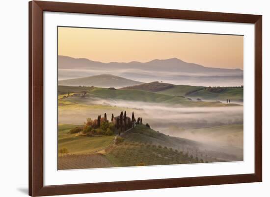 Belvedere Farm at Sunsise, Orcia Valley,Tuscany,Italy.-ClickAlps-Framed Photographic Print