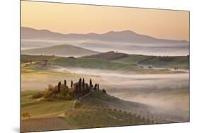 Belvedere Farm at Sunsise, Orcia Valley,Tuscany,Italy.-ClickAlps-Mounted Photographic Print