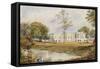 Belvedere House at Alapore-William Prinsep-Framed Stretched Canvas