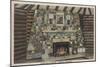Bemidji, MN - View of the Fireplace of States-Lantern Press-Mounted Art Print