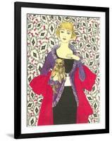 Bemused Lady with Cairns Terrier-null-Framed Art Print