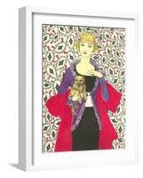 Bemused Lady with Cairns Terrier-null-Framed Art Print