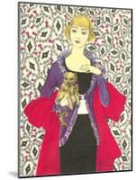 Bemused Lady with Cairns Terrier-null-Mounted Art Print