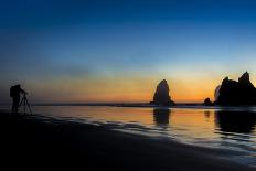 The Sun Sets Behind the Battery Point Lighthouse in Crescent City, California-Ben Coffman-Photographic Print