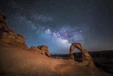 The Milky Way Shines over Delicate Arch at Arches National Park, Utah-Ben Coffman-Photographic Print