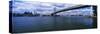 Ben Franklin Bridge across the Delaware River, Philadelphia, Pennsylvania, USA-null-Stretched Canvas