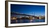 Ben Franklin Bridge at dusk, Philadelphia, Pennsylvania, USA-null-Framed Photographic Print