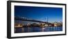 Ben Franklin Bridge at dusk, Philadelphia, Pennsylvania, USA-null-Framed Photographic Print