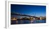 Ben Franklin Bridge at dusk, Philadelphia, Pennsylvania, USA-null-Framed Photographic Print