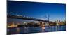 Ben Franklin Bridge at dusk, Philadelphia, Pennsylvania, USA-null-Mounted Photographic Print