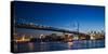 Ben Franklin Bridge at dusk, Philadelphia, Pennsylvania, USA-null-Stretched Canvas