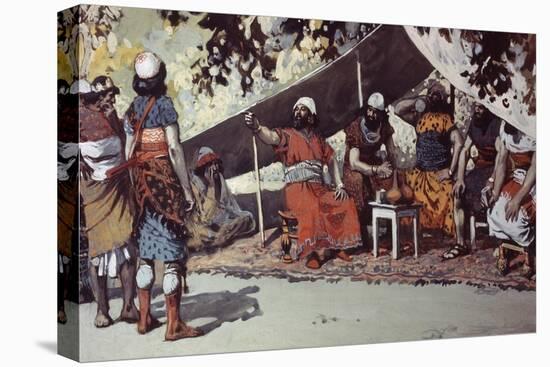 Ben-Hadad and the Kings Drinking in the Tent-James Jacques Joseph Tissot-Stretched Canvas