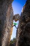 Kyle Vassilopoulos Having Fun Climbing Below A Large Chock Stone Slot Canyon At Natural Bridge SP-Ben Herndon-Photographic Print