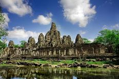 Cambodian Temple Ruins under Blue Sky Background-Ben Heys-Photographic Print