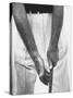 Ben Hogan, Close Up of Hands Grasping Club-Yale Joel-Stretched Canvas