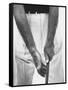 Ben Hogan, Close Up of Hands Grasping Club-Yale Joel-Framed Stretched Canvas