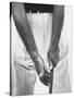 Ben Hogan, Close Up of Hands Grasping Club-Yale Joel-Stretched Canvas