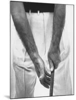 Ben Hogan, Close Up of Hands Grasping Club-Yale Joel-Mounted Photographic Print