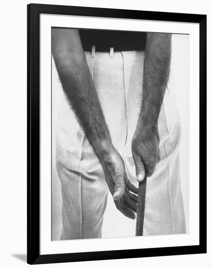 Ben Hogan, Close Up of Hands Grasping Club-Yale Joel-Framed Photographic Print