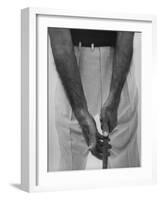 Ben Hogan, Close Up of Hands Grasping Club-Yale Joel-Framed Photographic Print