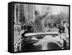 Ben Hogan Honored in a Ticker-Tape Parade in New York City-null-Framed Stretched Canvas