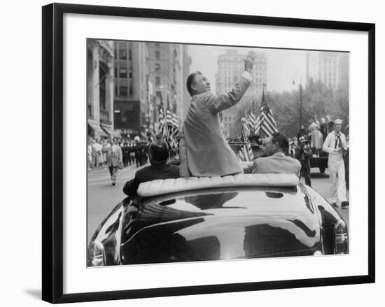 Ben Hogan Honored in a Ticker-Tape Parade in New York City-null-Framed Photo