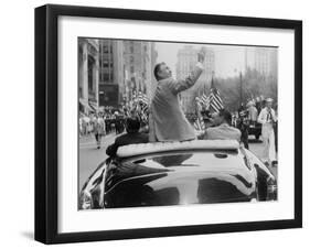 Ben Hogan Honored in a Ticker-Tape Parade in New York City-null-Framed Photo