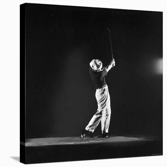 Ben Hogan, Posed in Action Swinging Club-Yale Joel-Stretched Canvas