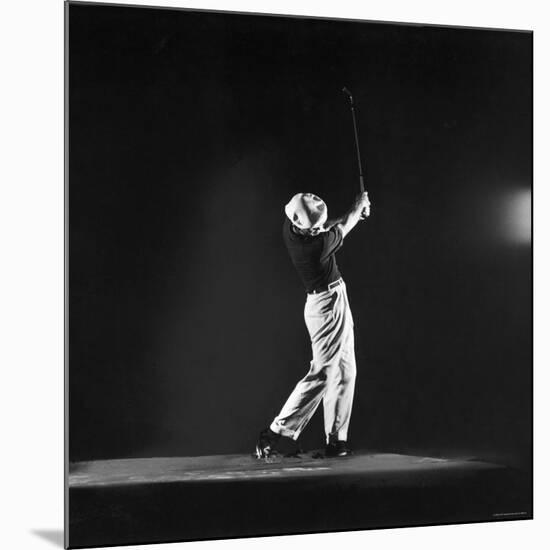 Ben Hogan, Posed in Action Swinging Club-Yale Joel-Mounted Premium Photographic Print