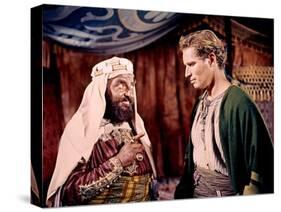 BEN-HUR, 1959 directed by WILLIAM WYLER Hugh Griffith and Charlton Heston (photo)-null-Stretched Canvas