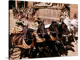 BEN-HUR, 1959 directed by WILLIAM WYLER Stephen Boyd and Charlton Heston (photo)-null-Stretched Canvas