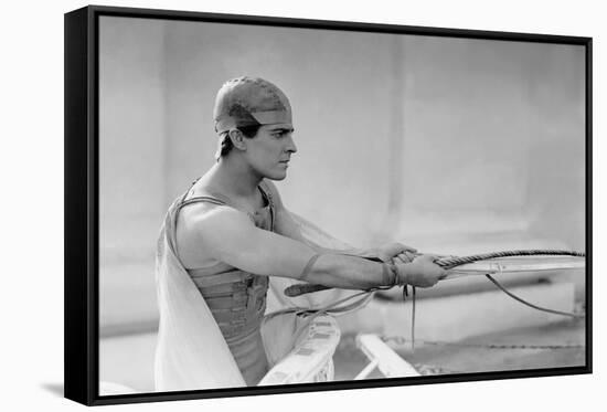 Ben Hur by Fred Niblo with Ramon Novarro, 1925 (b/w photo)-null-Framed Stretched Canvas