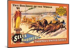 Ben Hur Chariot Races: Sells Brothers' Enormous United Shows-null-Mounted Art Print