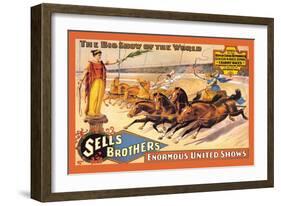 Ben Hur Chariot Races: Sells Brothers' Enormous United Shows-null-Framed Art Print
