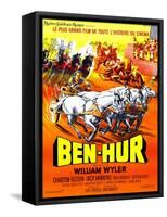 Ben-Hur, Charlton Heston, (French Poster Art), 1959-null-Framed Stretched Canvas