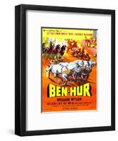 Ben-Hur, Charlton Heston, (French Poster Art), 1959-null-Framed Art Print