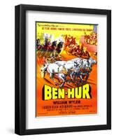 Ben-Hur, Charlton Heston, (French Poster Art), 1959-null-Framed Art Print