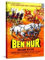 Ben-Hur, Charlton Heston, (French Poster Art), 1959-null-Stretched Canvas