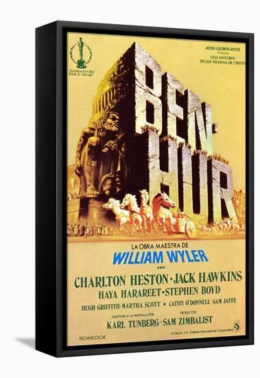Ben-Hur, Spanish Poster Art, 1959-null-Framed Stretched Canvas