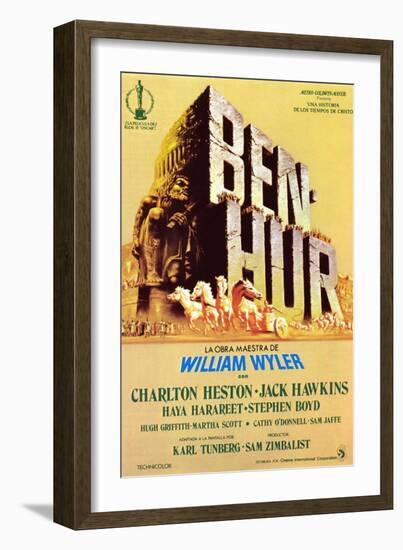 Ben-Hur, Spanish Poster Art, 1959-null-Framed Art Print