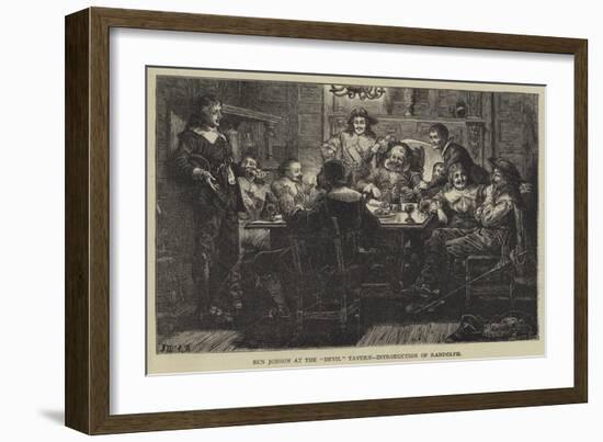 Ben Jonson at the Devil Tavern, Introduction of Randolph-J.M.L. Ralston-Framed Giclee Print