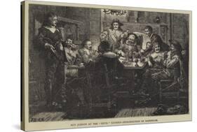 Ben Jonson at the Devil Tavern, Introduction of Randolph-J.M.L. Ralston-Stretched Canvas