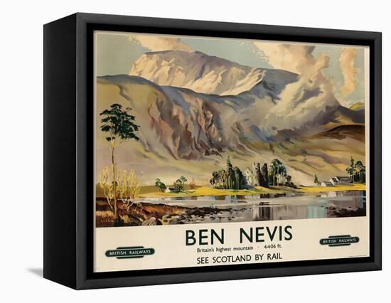 Ben Nevis, Poster Advertising British Railways, C.1955-null-Framed Stretched Canvas