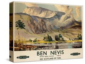 Ben Nevis, Poster Advertising British Railways, C.1955-null-Stretched Canvas