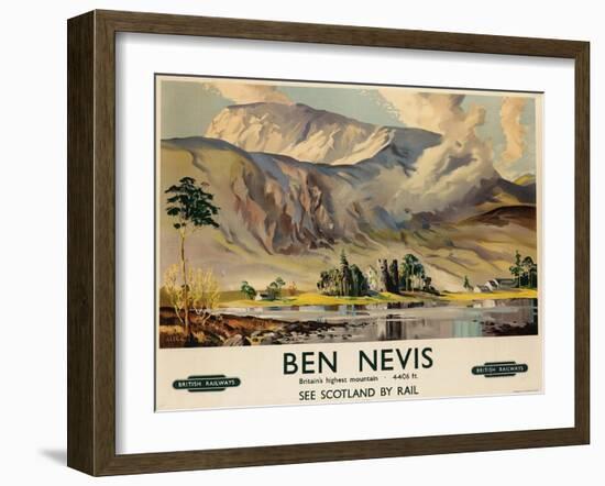 Ben Nevis, Poster Advertising British Railways, C.1955-null-Framed Giclee Print