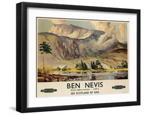 Ben Nevis, Poster Advertising British Railways, C.1955-null-Framed Giclee Print